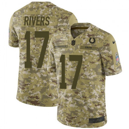 Nike Colts #17 Philip Rivers Camo Youth Stitched NFL Limited 2018 Salute To Service Jersey