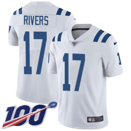 Nike Colts #17 Philip Rivers White Youth Stitched NFL 100th Season Vapor Untouchable Limited Jersey