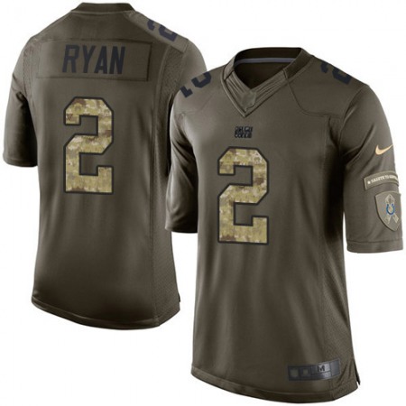 Nike Colts #2 Matt Ryan Green Youth Stitched NFL Limited 2015 Salute to Service Jersey