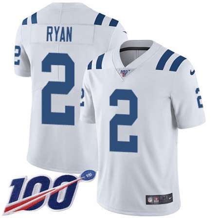 Nike Colts #2 Matt Ryan White Youth Stitched NFL 100th Season Vapor Limited Jersey