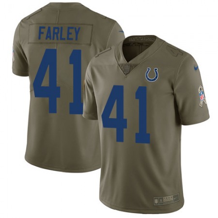 Nike Colts #41 Matthias Farley Olive Youth Stitched NFL Limited 2017 Salute to Service Jersey