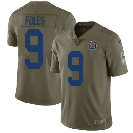 Nike Colts #9 Nick Foles Olive Youth Stitched NFL Limited 2017 Salute to Service Jersey
