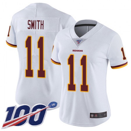 Nike Commanders #11 Alex Smith White Women's Stitched NFL 100th Season Vapor Limited Jersey