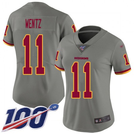 Nike Commanders #11 Carson Wentz Gray Women's Stitched NFL Limited Inverted Legend Jersey