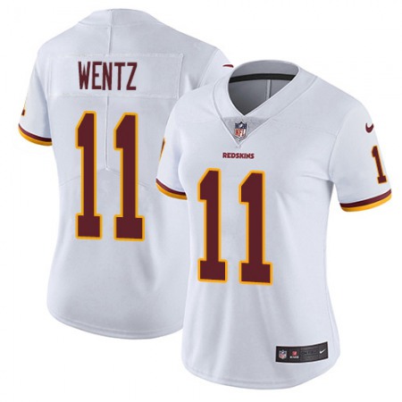 Nike Commanders #11 Carson Wentz White Women's Stitched NFL Vapor Untouchable Limited Jersey