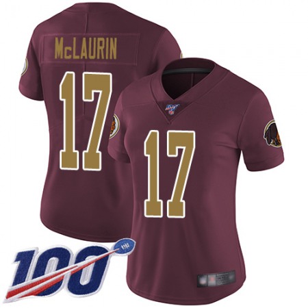 Nike Commanders #17 Terry McLaurin Burgundy Red Alternate Women's Stitched NFL 100th Season Vapor Limited Jersey