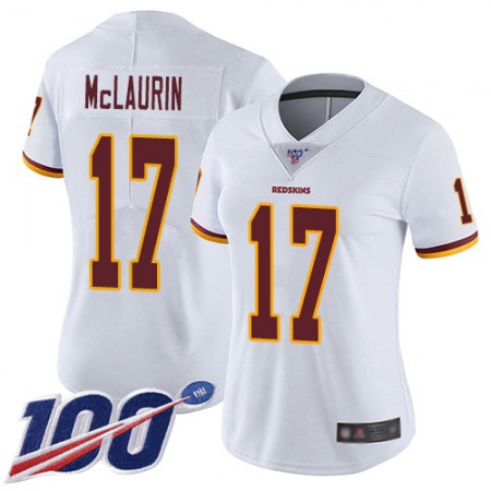 Nike Commanders #17 Terry McLaurin White Women's Stitched NFL 100th Season Vapor Limited Jersey