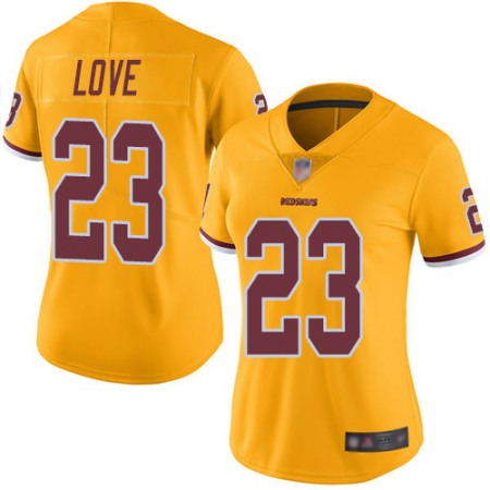 Nike Commanders #23 Bryce Love Gold Women's Stitched NFL Limited Rush Jersey