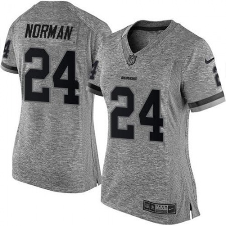 Nike Commanders #24 Josh Norman Gray Women's Stitched NFL Limited Gridiron Gray Jersey