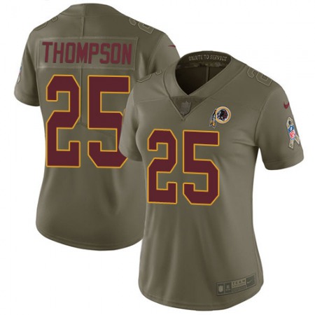 Nike Commanders #25 Chris Thompson Olive Women's Stitched NFL Limited 2017 Salute to Service Jersey