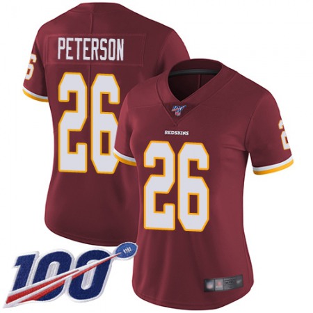 Nike Commanders #26 Adrian Peterson Burgundy Red Team Color Women's Stitched NFL 100th Season Vapor Limited Jersey