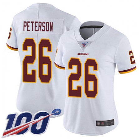 Nike Commanders #26 Adrian Peterson White Women's Stitched NFL 100th Season Vapor Limited Jersey