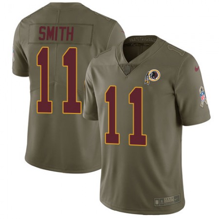 Nike Commanders #11 Alex Smith Olive Youth Stitched NFL Limited 2017 Salute to Service Jersey