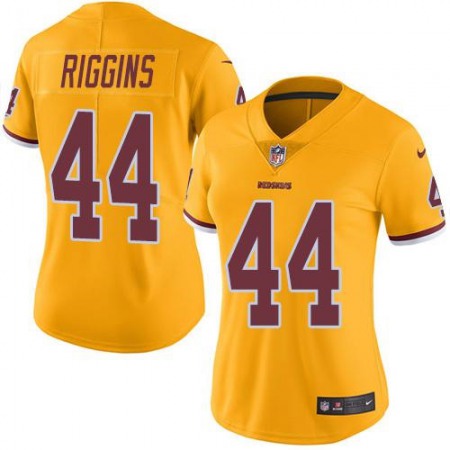 Nike Commanders #44 John Riggins Gold Women's Stitched NFL Limited Rush Jersey