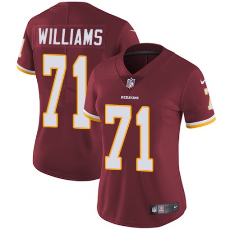 Nike Commanders #71 Trent Williams Burgundy Red Team Color Women's Stitched NFL Vapor Untouchable Limited Jersey