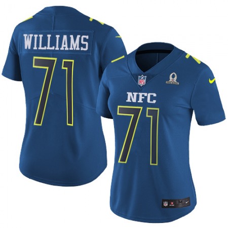 Nike Commanders #71 Trent Williams Navy Women's Stitched NFL Limited NFC 2017 Pro Bowl Jersey