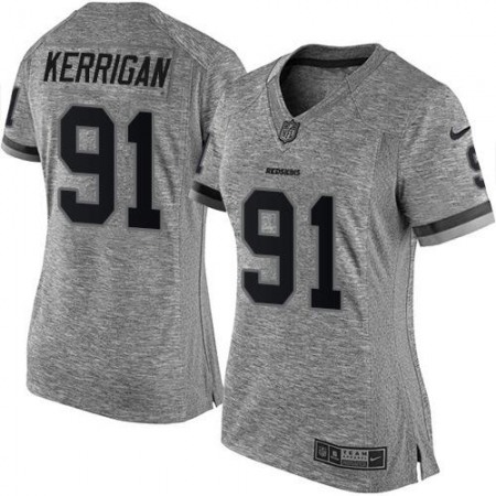 Nike Commanders #91 Ryan Kerrigan Gray Women's Stitched NFL Limited Gridiron Gray Jersey