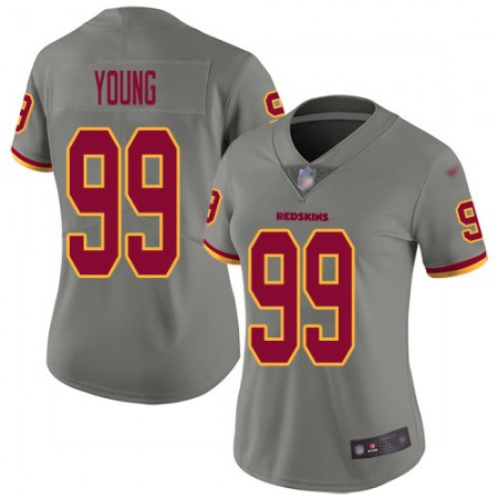 Nike Commanders #99 Chase Young Gray Women's Stitched NFL Limited Inverted Legend Jersey