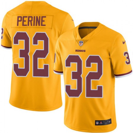 Nike Commanders #32 Samaje Perine Gold Youth Stitched NFL Limited Rush Jersey