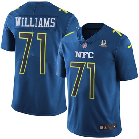 Nike Commanders #71 Trent Williams Navy Youth Stitched NFL Limited NFC 2017 Pro Bowl Jersey