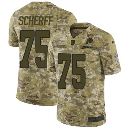 Nike Commanders #75 Brandon Scherff Camo Youth Stitched NFL Limited 2018 Salute to Service Jersey