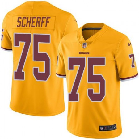 Nike Commanders #75 Brandon Scherff Gold Youth Stitched NFL Limited Rush Jersey