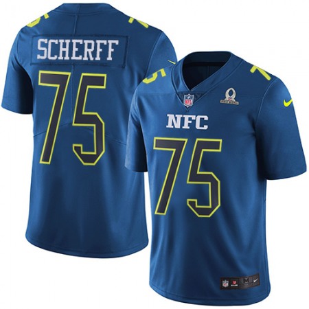 Nike Commanders #75 Brandon Scherff Navy Youth Stitched NFL Limited NFC 2017 Pro Bowl Jersey