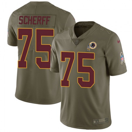 Nike Commanders #75 Brandon Scherff Olive Youth Stitched NFL Limited 2017 Salute to Service Jersey