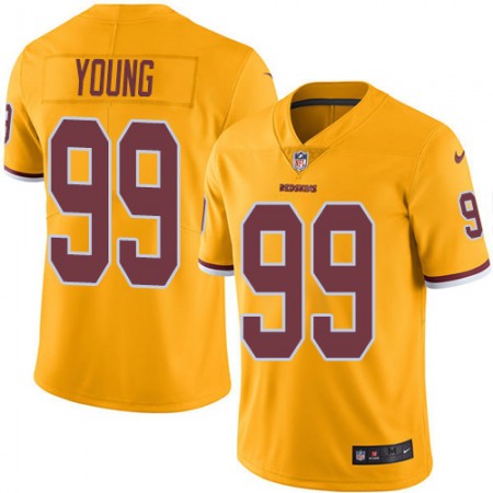 Nike Commanders #99 Chase Young Gold Youth Stitched NFL Limited Rush Jersey