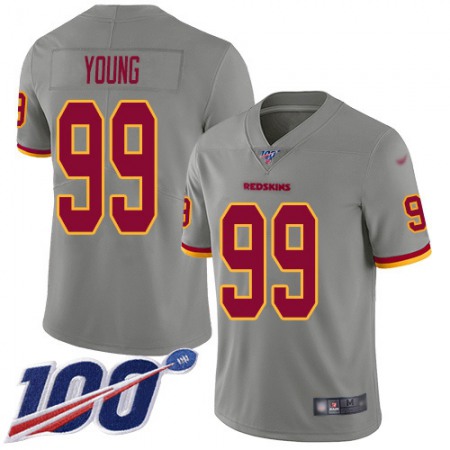 Nike Commanders #99 Chase Young Gray Youth Stitched NFL Limited Inverted Legend 100th Season Jersey