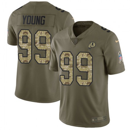 Nike Commanders #99 Chase Young Olive/Camo Youth Stitched NFL Limited 2017 Salute To Service Jersey