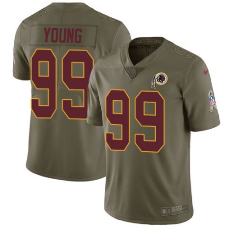 Nike Commanders #99 Chase Young Olive Youth Stitched NFL Limited 2017 Salute To Service Jersey