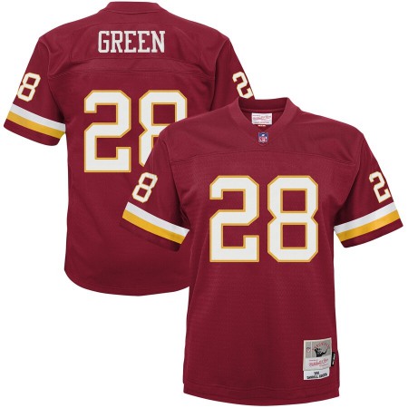 Youth Washington Commanders #28 Darrell Green Mitchell & Ness Burgundy 1991 Legacy Retired Player Jersey