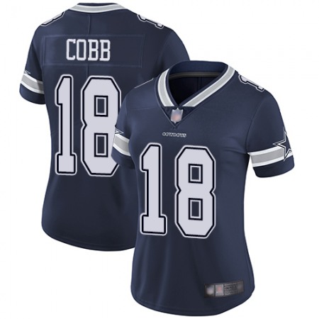 Nike Cowboys #18 Randall Cobb Navy Blue Team Color Women's Stitched NFL Vapor Untouchable Limited Jersey