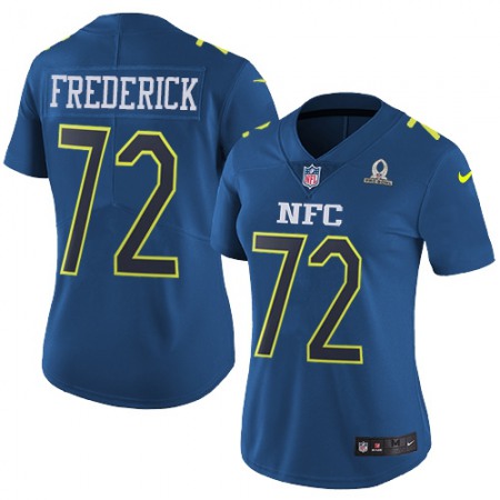 Nike Cowboys #72 Travis Frederick Navy Women's Stitched NFL Limited NFC 2017 Pro Bowl Jersey