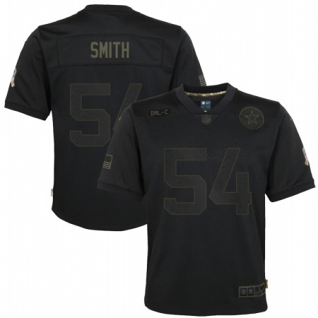 Dallas Cowboys #54 Jaylon Smith Nike Youth 2020 Salute to Service Game Jersey Black
