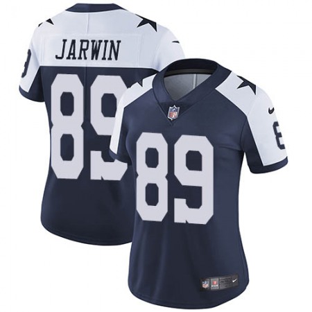 Nike Cowboys #89 Blake Jarwin Navy Blue Thanksgiving Women's Stitched NFL Vapor Throwback Limited Jersey