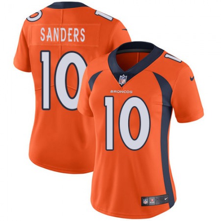 Nike Broncos #10 Emmanuel Sanders Orange Team Color Women's Stitched NFL Vapor Untouchable Limited Jersey