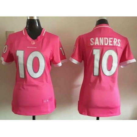 Nike Broncos #10 Emmanuel Sanders Pink Women's Stitched NFL Elite Bubble Gum Jersey