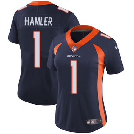 Nike Broncos #1 KJ Hamler Navy Blue Alternate Women's Stitched NFL Vapor Untouchable Limited Jersey