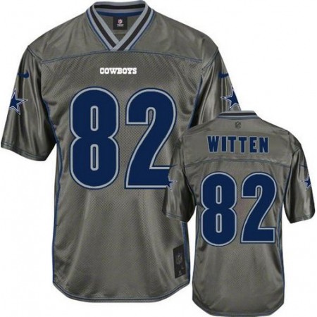 Nike Cowboys #82 Jason Witten Grey Youth Stitched NFL Elite Vapor Jersey