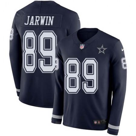 Nike Cowboys #89 Blake Jarwin Navy Blue Team Color Youth Stitched NFL Limited Therma Long Sleeve Jersey