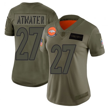 Nike Broncos #27 Steve Atwater Camo Women's Stitched NFL Limited 2019 Salute to Service Jersey