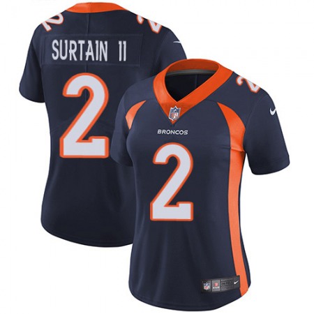 Nike Broncos #2 Patrick Surtain II Navy Blue Alternate Women's Stitched NFL Vapor Untouchable Limited Jersey