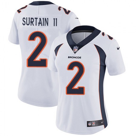 Nike Broncos #2 Patrick Surtain II White Women's Stitched NFL Vapor Untouchable Limited Jersey