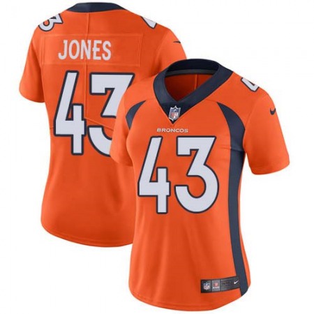 Nike Broncos #43 Joe Jones Orange Team Color Women's Stitched NFL Vapor Untouchable Limited Jersey