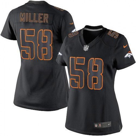 Nike Broncos #58 Von Miller Black Impact Women's Stitched NFL Limited Jersey