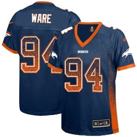 Nike Broncos #94 DeMarcus Ware Blue Alternate Women's Stitched NFL Elite Drift Fashion Jersey