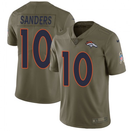 Nike Broncos #10 Emmanuel Sanders Olive Youth Stitched NFL Limited 2017 Salute to Service Jersey