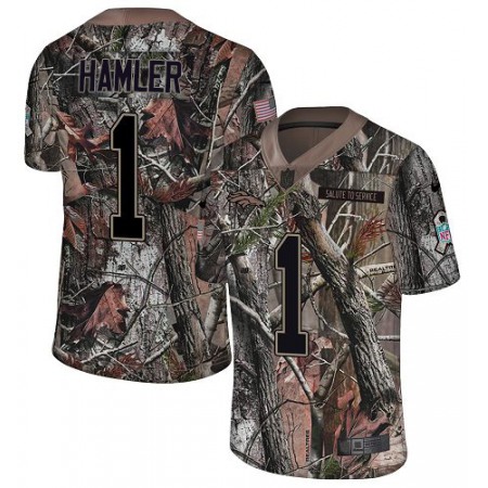 Nike Broncos #1 KJ Hamler Camo Youth Stitched NFL Limited Rush Realtree Jersey